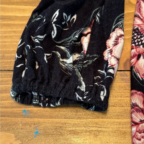 Knox Rose Black and Pink Floral Blouse small - Picture 9 of 11